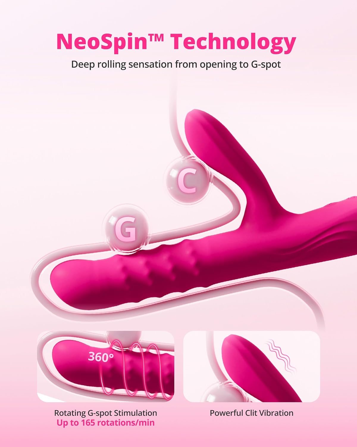 Velvo The 1st Rolling Bead Rabbit Dual Action Vibe