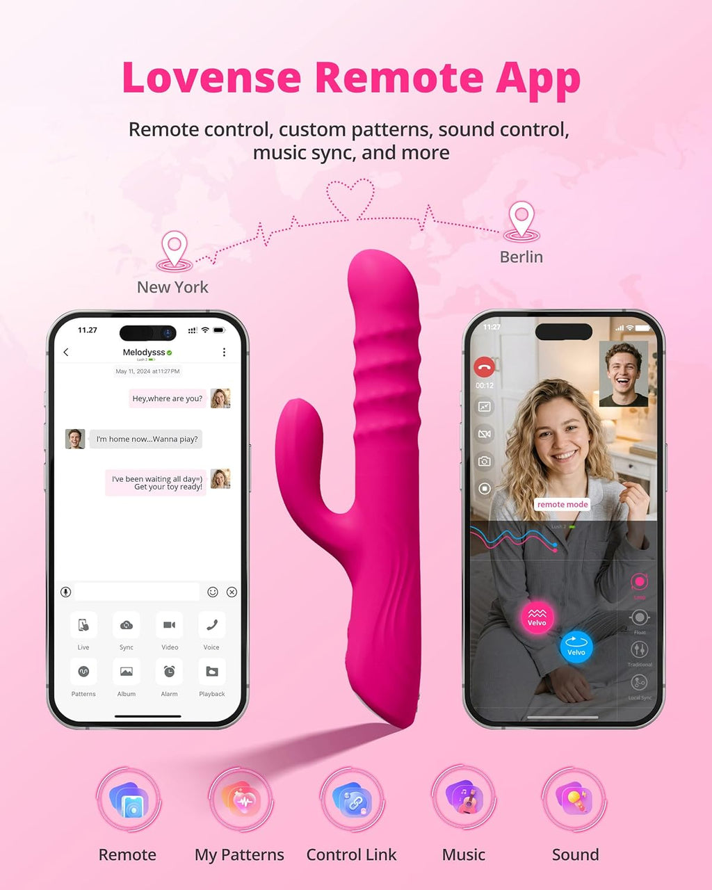 Velvo The 1st Rolling Bead Rabbit Dual Action Vibe