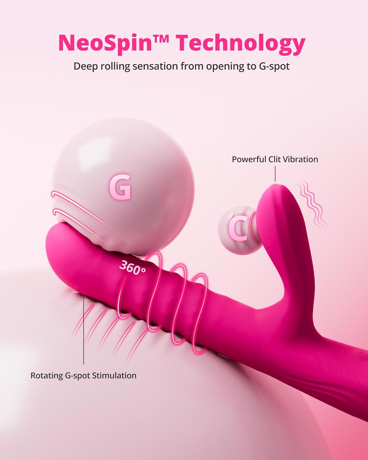Velvo The 1st Rolling Bead Rabbit Dual Action Vibe