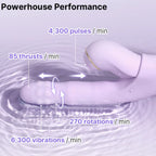 DUOGLOW Thrusting Beaded Vibrator with Pulsating Stimulator