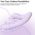 DUOGLOW Thrusting Beaded Vibrator with Pulsating Stimulator