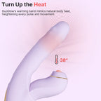 DUOGLOW Thrusting Beaded Vibrator with Pulsating Stimulator