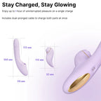 DUOGLOW Thrusting Beaded Vibrator with Pulsating Stimulator