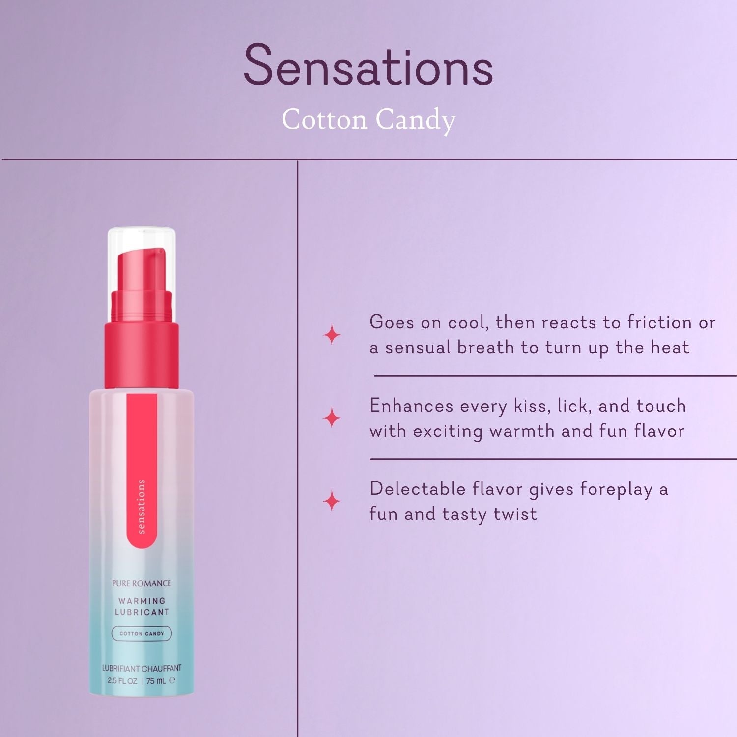 Sensations - Cotton Candy
Warming Lubricant