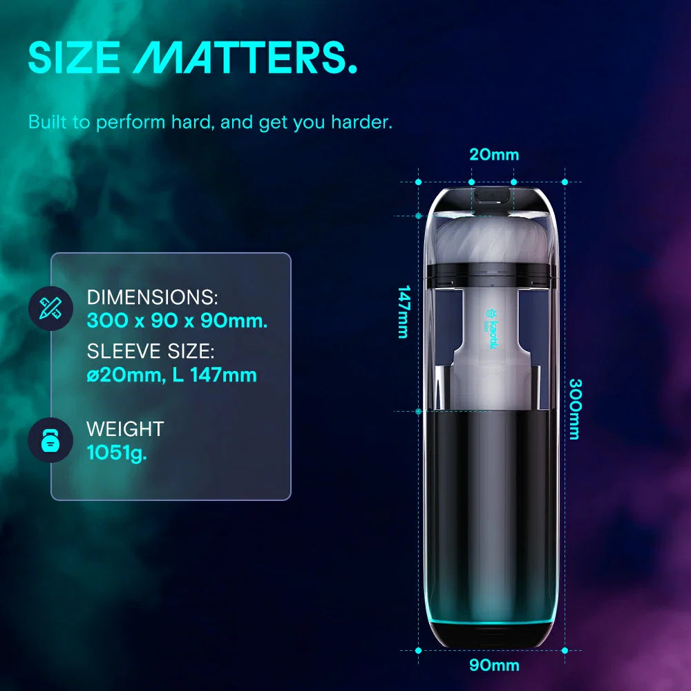 The Cocoon App Controlled Rechargeable Masturbator - Black/Blue