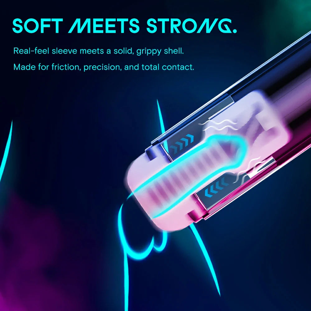 The Cocoon App Controlled Rechargeable Masturbator - Black/Blue