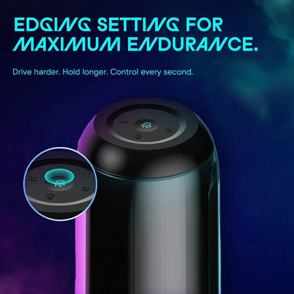 The Cocoon App Controlled Rechargeable Masturbator - Black/Blue