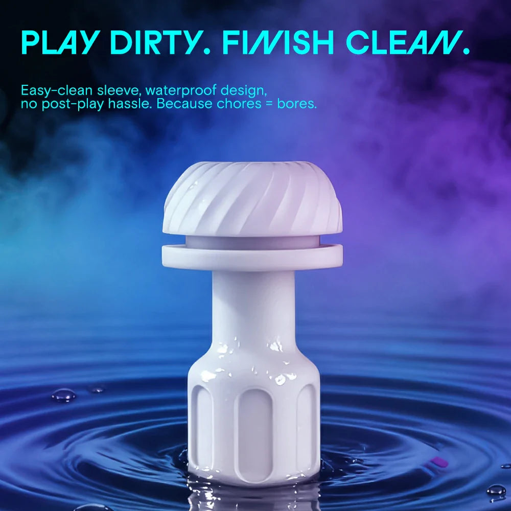The Cocoon App Controlled Rechargeable Masturbator - Black/Blue