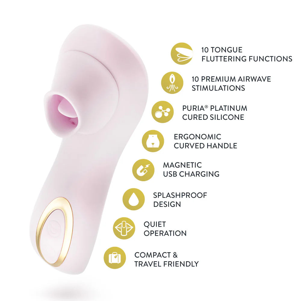 Fleur Air Pulsing Rechargeable Suction And Flicking Tongue Stimulator