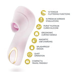 Fleur Air Pulsing Rechargeable Suction And Flicking Tongue Stimulator