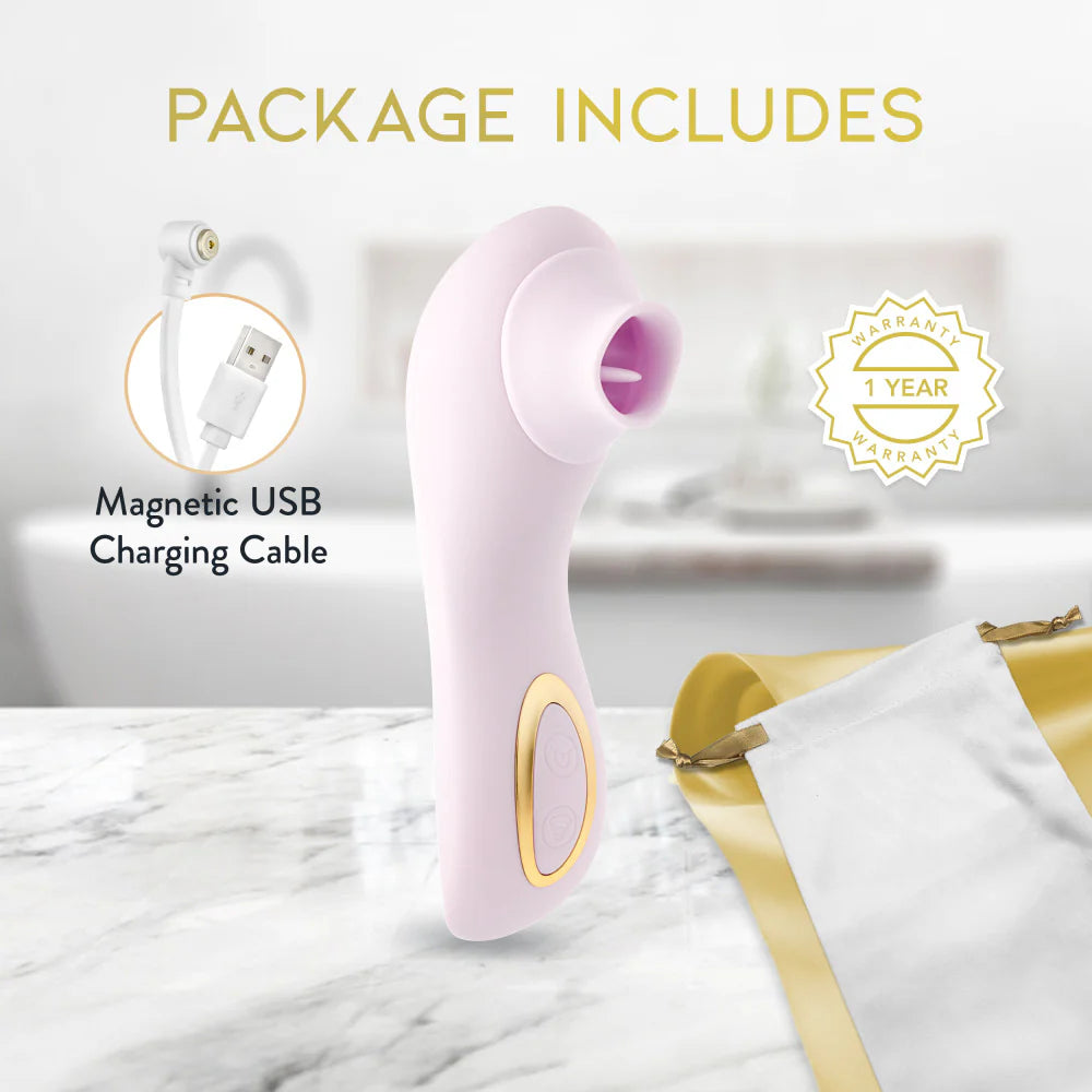 Fleur Air Pulsing Rechargeable Suction And Flicking Tongue Stimulator